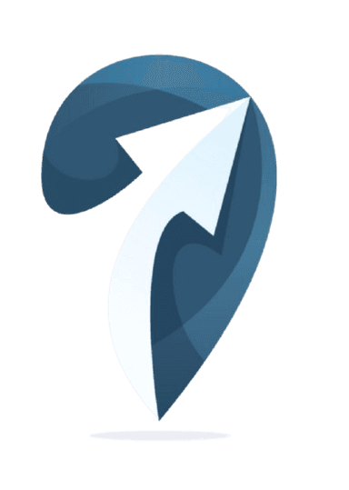 Upward Growth Arrow Logo in Blue Gradient