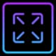 Expand arrows icon showing advanced features, flexible functionality, and smart app tools