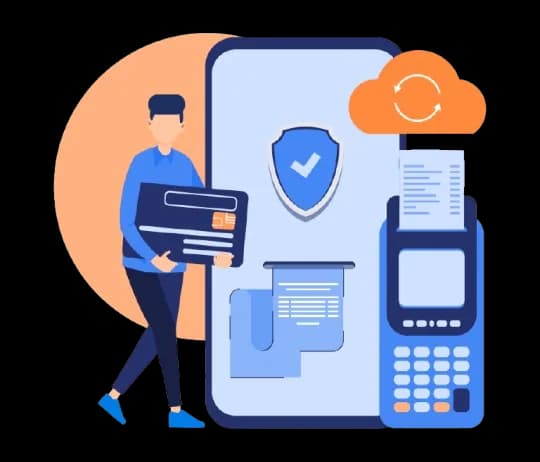 Invoice generation and billing management interface representing point of sale billing workflow