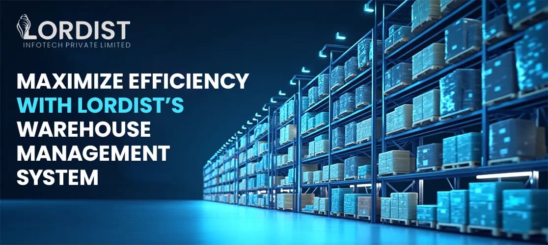 Warehouse Management System for Smart Inventory and Storage Operations Modern warehouse with organized storage racks and boxes representing a warehouse management system for inventory control