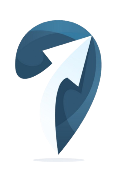 Upward Growth Arrow Logo in Blue Gradient