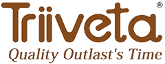 Triiveta logo with the tagline Quality Outlasts Time in brown typography